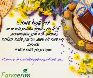 ברכת פסח שמח בעיצוב חגיגי