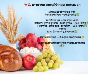 פירות טריים לקראת חג השבועות